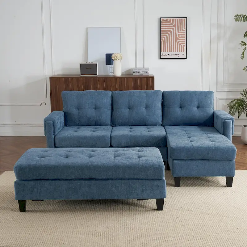 83.4inch L-shaped Sofa Sectional Couch Sofa Bed