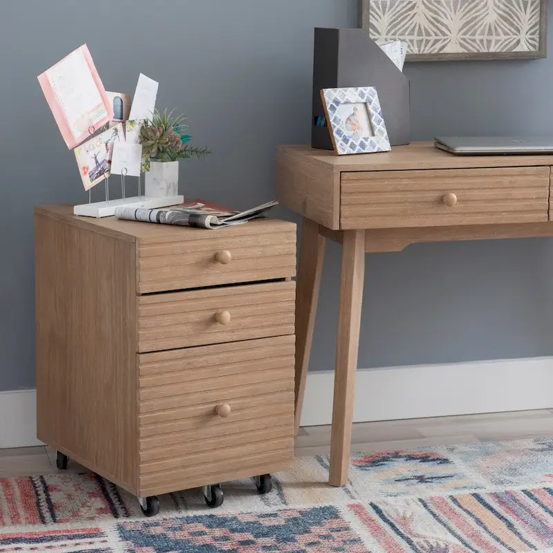 Whitney Wood 3 Drawer File Cabinet