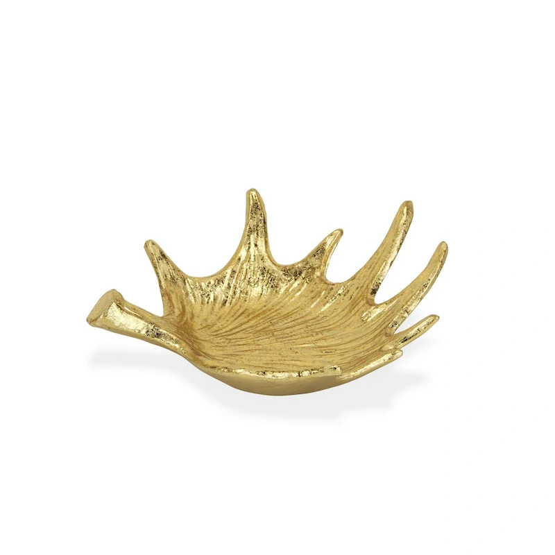 Gold Cast Iron Antler Table Decor