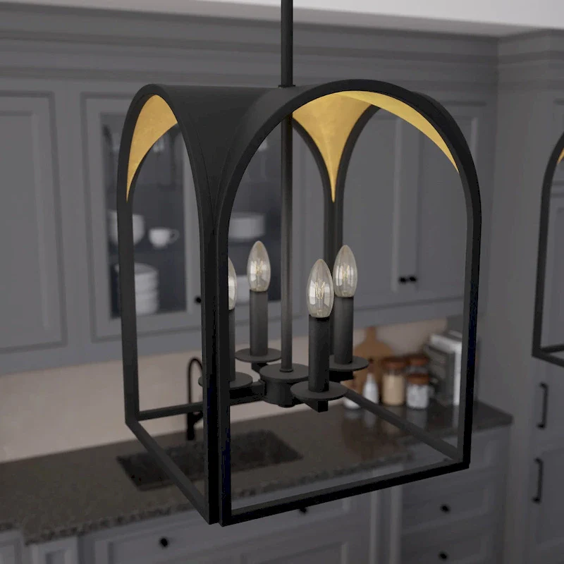 Hunter 12  Dukestown 4-Light Pendant - Kitchen Island, Dining Room, Entry - Contemporary, Industrial, Transitional