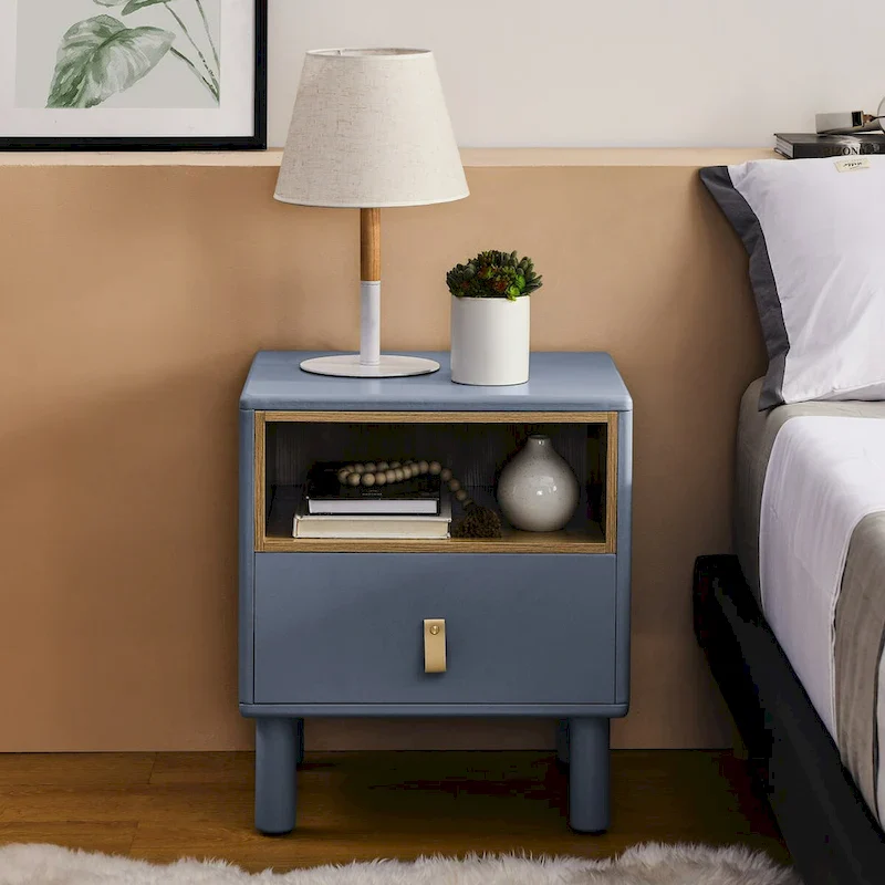 Pink / White / Green / Blue Nordic Style Bedside Table with 1 Drawer