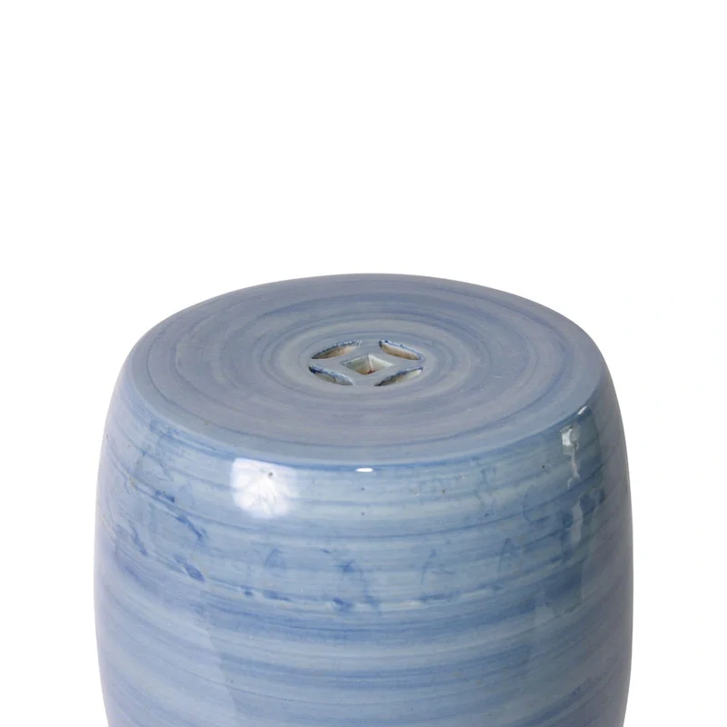 Denim Blue Village Garden Stool - 13x13x17