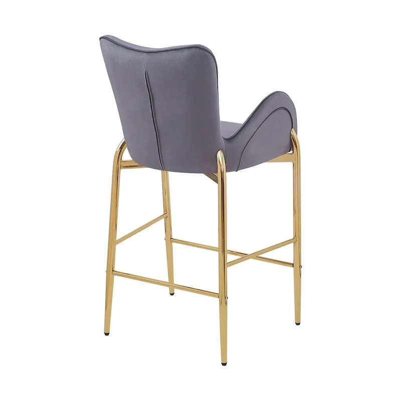 Christopher Knight Home - Jasars Modern Upholstered Velvet Counter Stool with Metal Frame