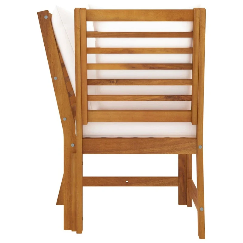 Outdoor Modular Sectional Corner Sofa Wedge Seat, Slatted Acacia Wood