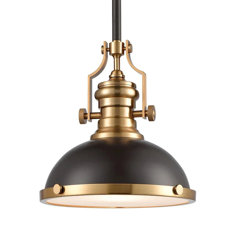 Elk Home Chadwick Oiled Bronze With Metal Shade 1 Light Pendant