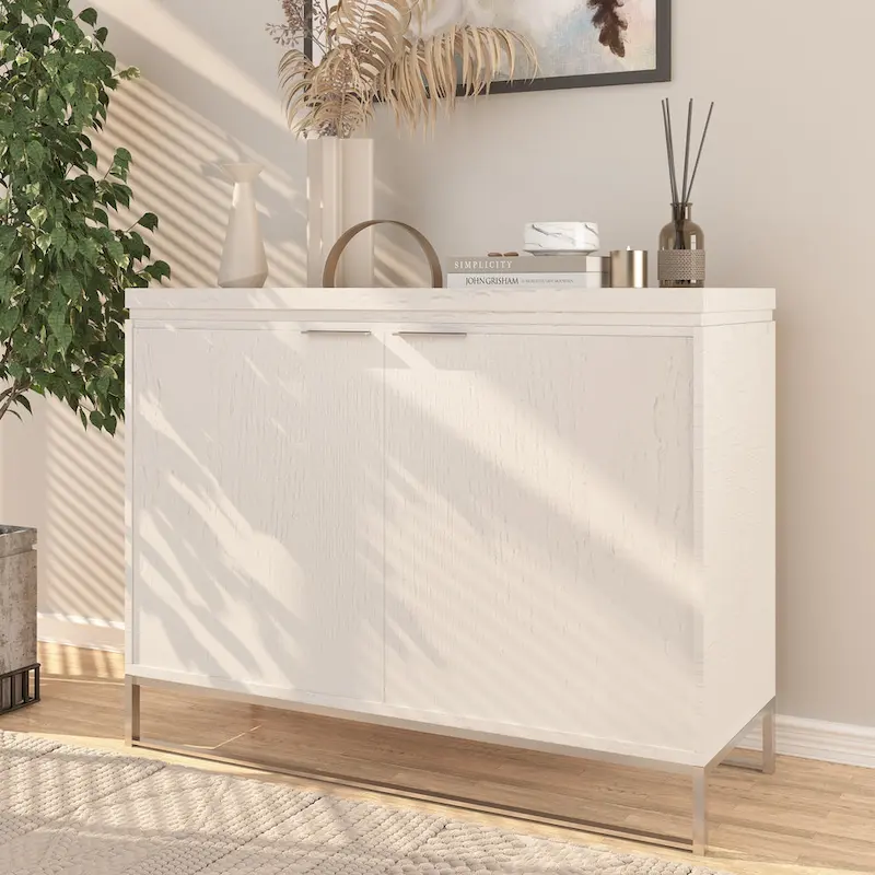 Wood 2-Door Accent Cabinet