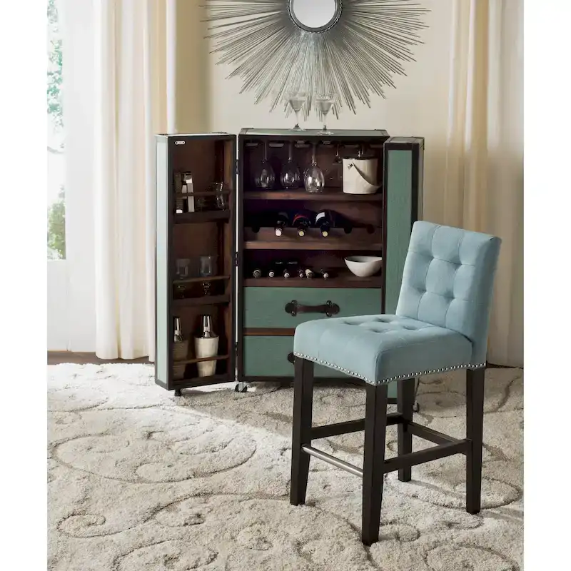 SAFAVIEH Lashunda 24-inch Counter Stool - 16.7 W x 20.1 L x 34.4 H - 17Wx20Dx34H