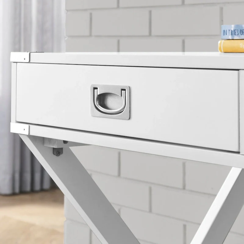 Computer Desk with Drawers, MDF Top & Solid Wood Legs, 42