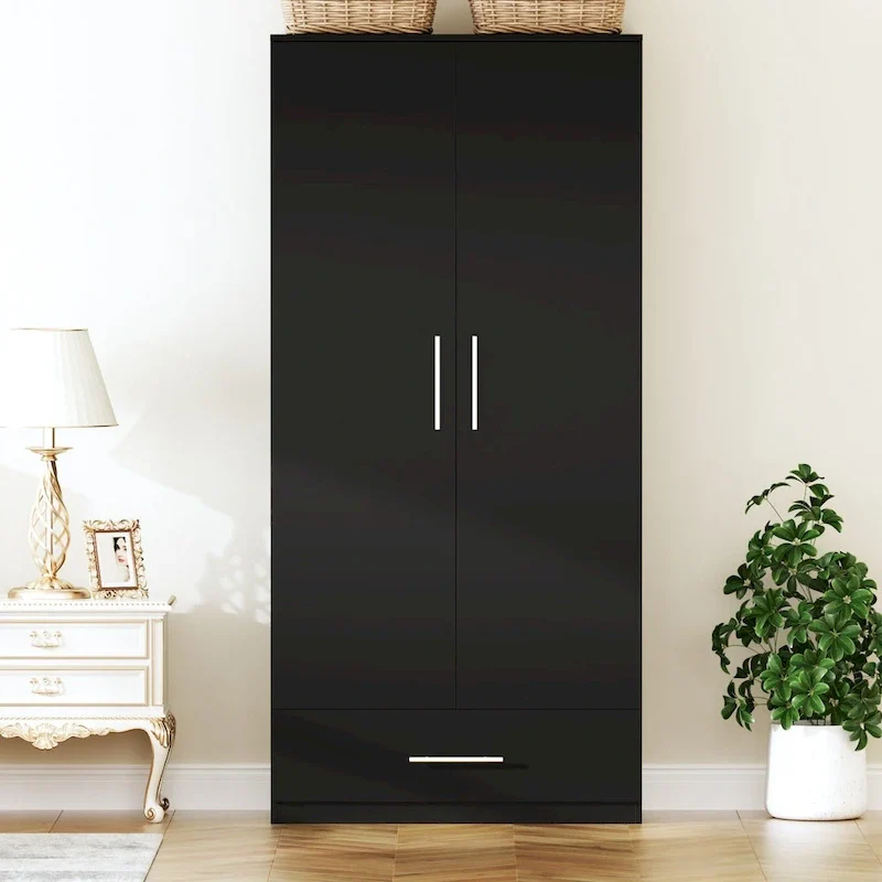 South Shore 2Door Wardrobe Armoire with Storage Drawer and hanging rod