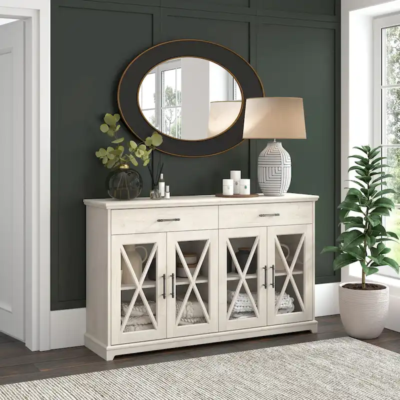 Lennox 60W Sideboard Buffet Cabinet with Drawers by Bush Furniture