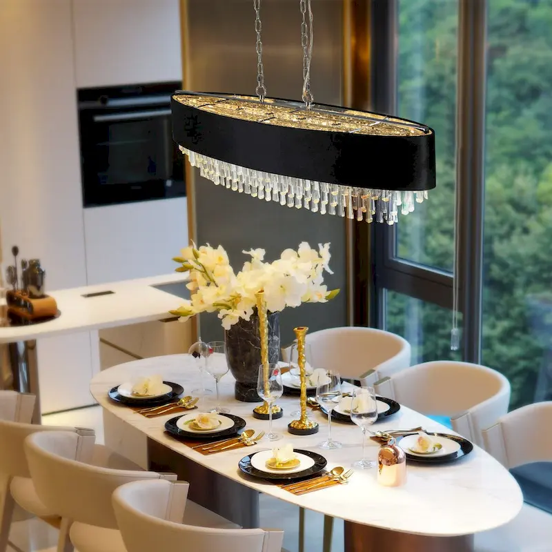 Crystal chandelier-without bulbs