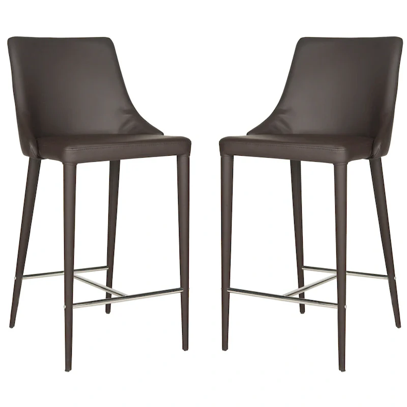 SAFAVIEH Soledad 26-inch White Counter Stool (Set of 2) - 22.9 x 18.9 x 37.4 - 23Wx19Dx37H