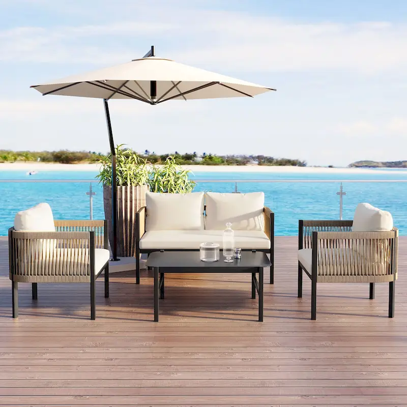 Multi-person Outdoor Sofa Combination with A Table