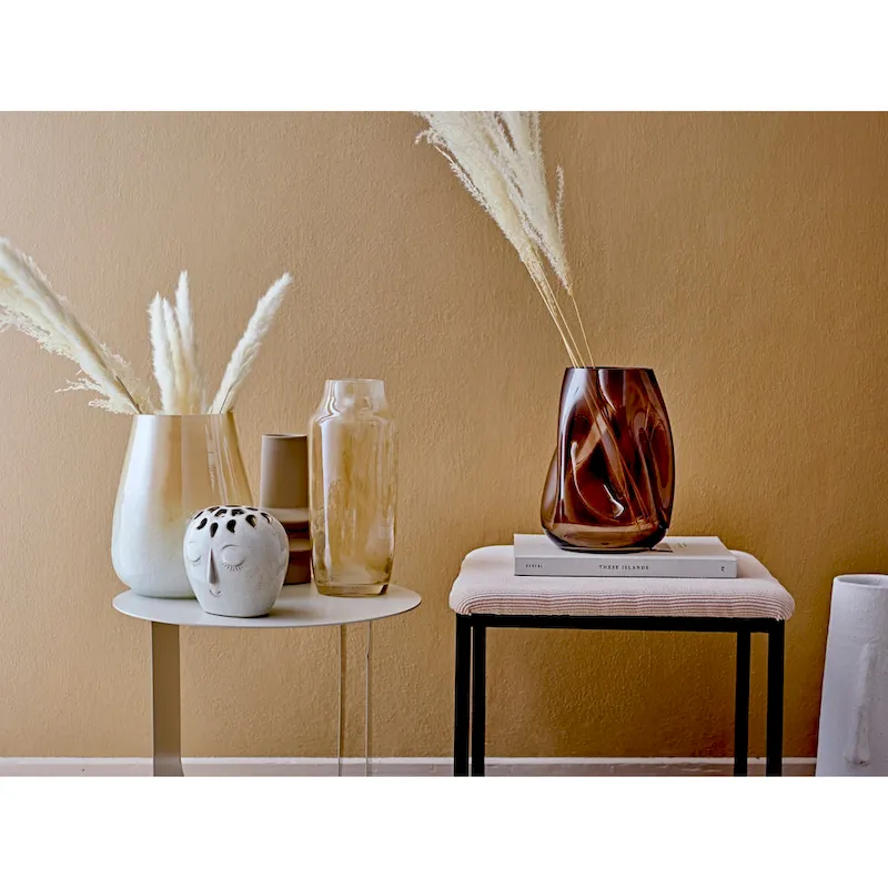 Sculptural Stoneware Vase with Latex Glaze