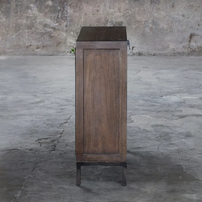 Light Walnut Console Cabinet