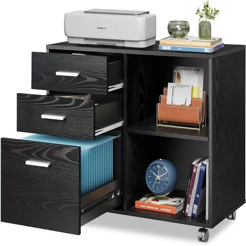3-Drawer Wood File Cabinet - 15.7D x 31.3W x 24.7H