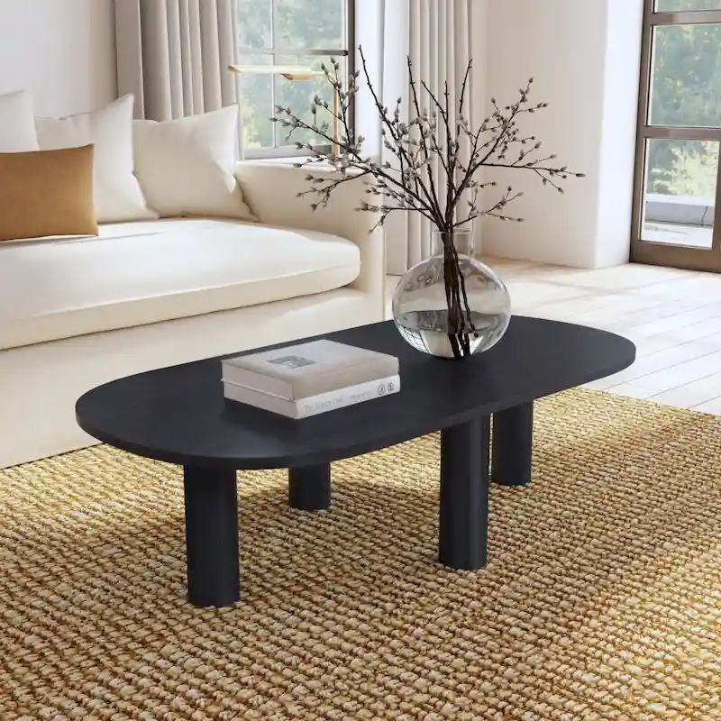 Kali Oval Mango Wood Coffee Table by East at Main