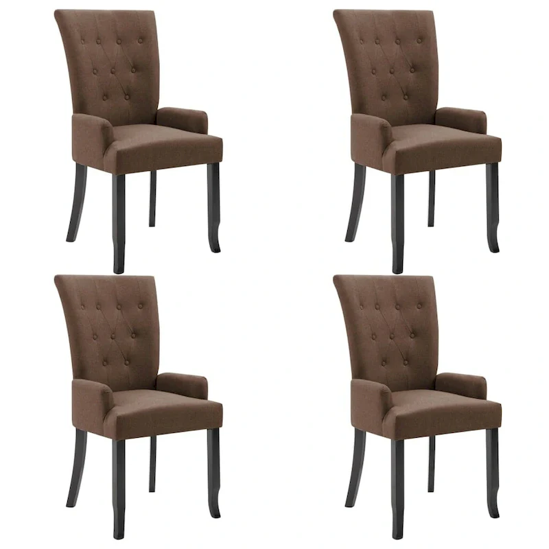 vidaXL Dining Chairs with Armrests 1/2/4/6 pcs Multicolor Fabric - 21.3 x 22 x 41.7