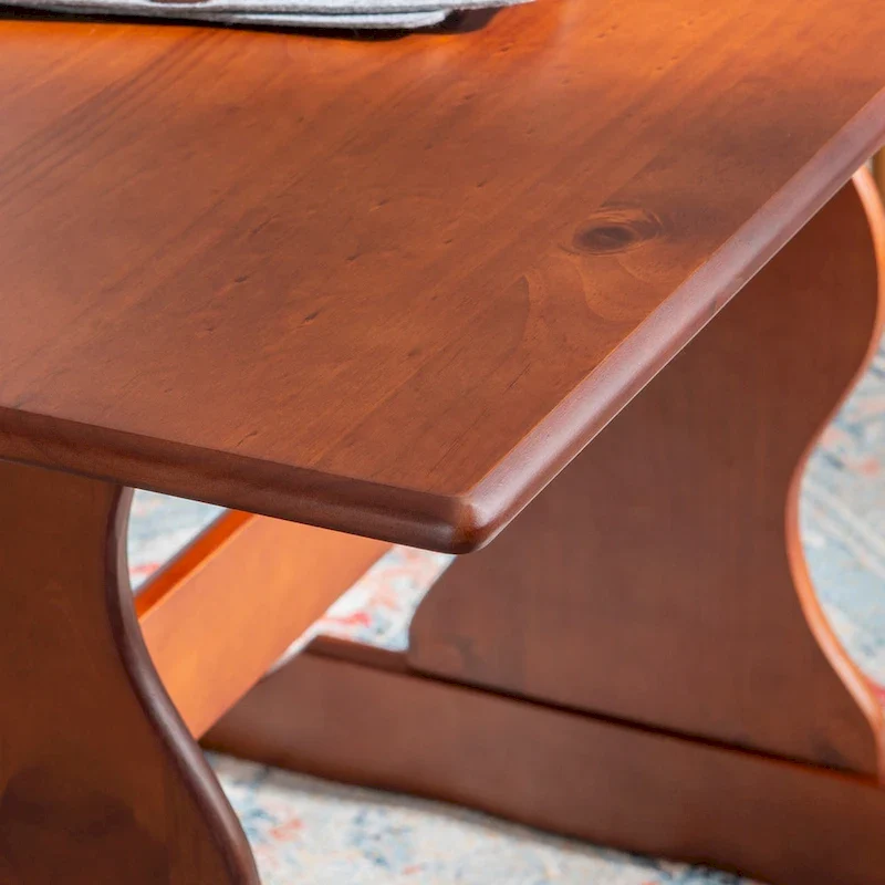 Linon Riki Family Dining Table Dark Brown