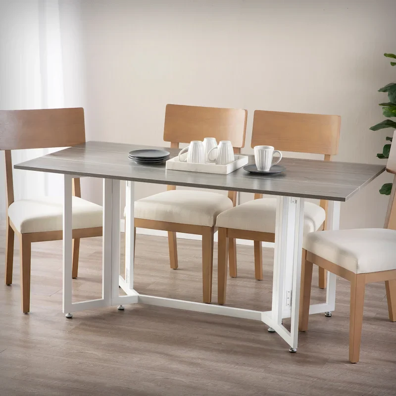 SEI Furniture Driness Grey Drop Leaf Table