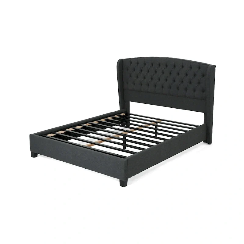Virago Upholstered Low-profile King Platform Bed by Christopher Knight Home