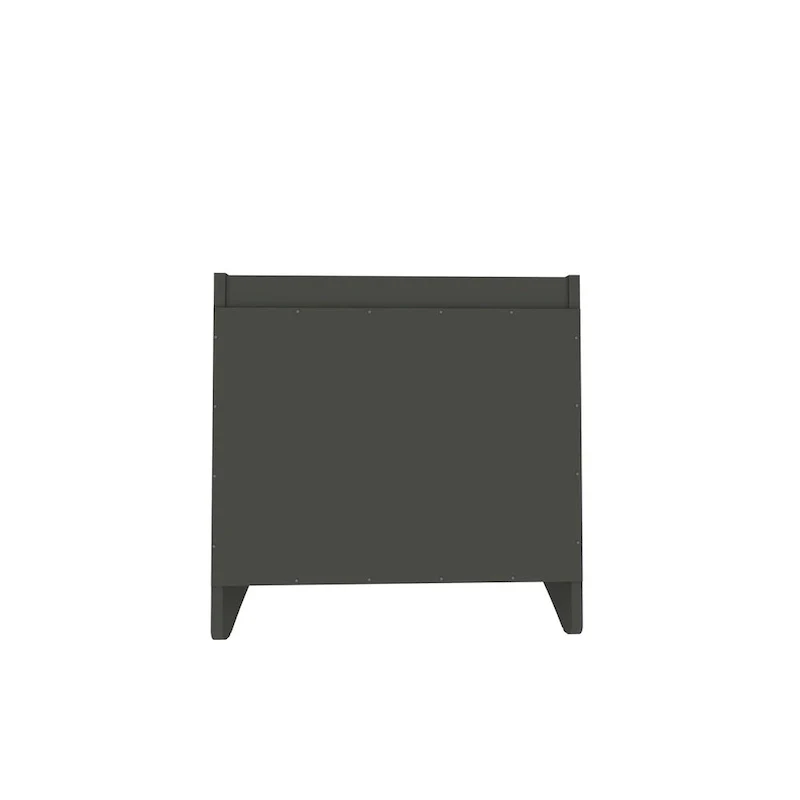 Mid-Century Modern 2-Drawer Nightstand, MDF, Curved Legs, 19.68