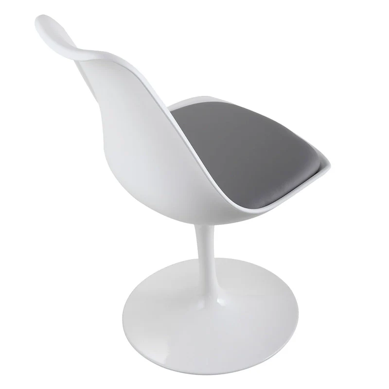 Swivel Tulip Side Chair,Dining Chair with Cushioned Seat and Curved Backrest