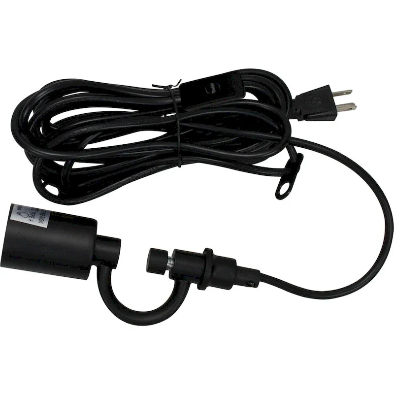 1 Light Swag Plug-In Pendant 16 w Shallow Drum Textured Oatmeal Shade, 17' Black Cord