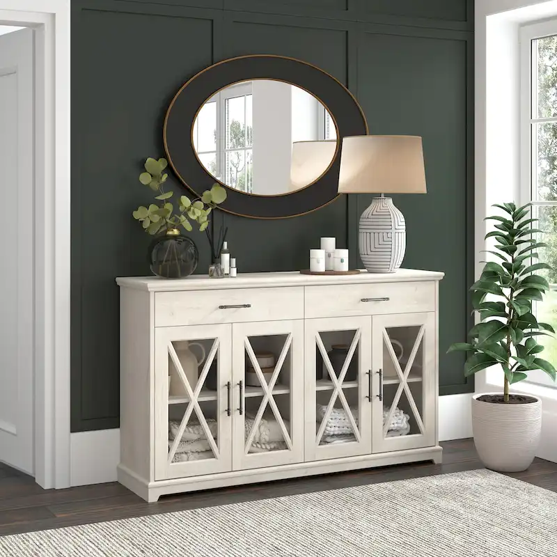 Lennox 60W Sideboard Buffet Cabinet with Drawers by Bush Furniture
