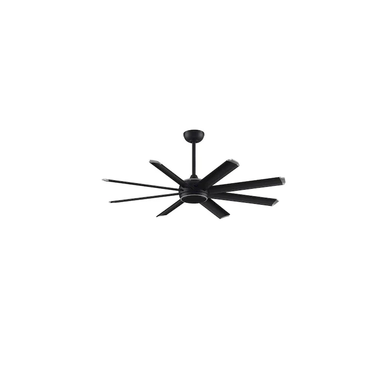 Stellar Indoor/Outdoor Ceiling Fan Motor - Black with LED Light Kit