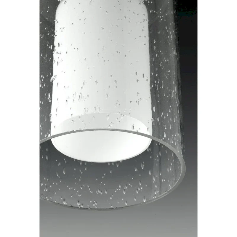 Double Glass Brushed Nickel LED Single-light Pendant - N/A