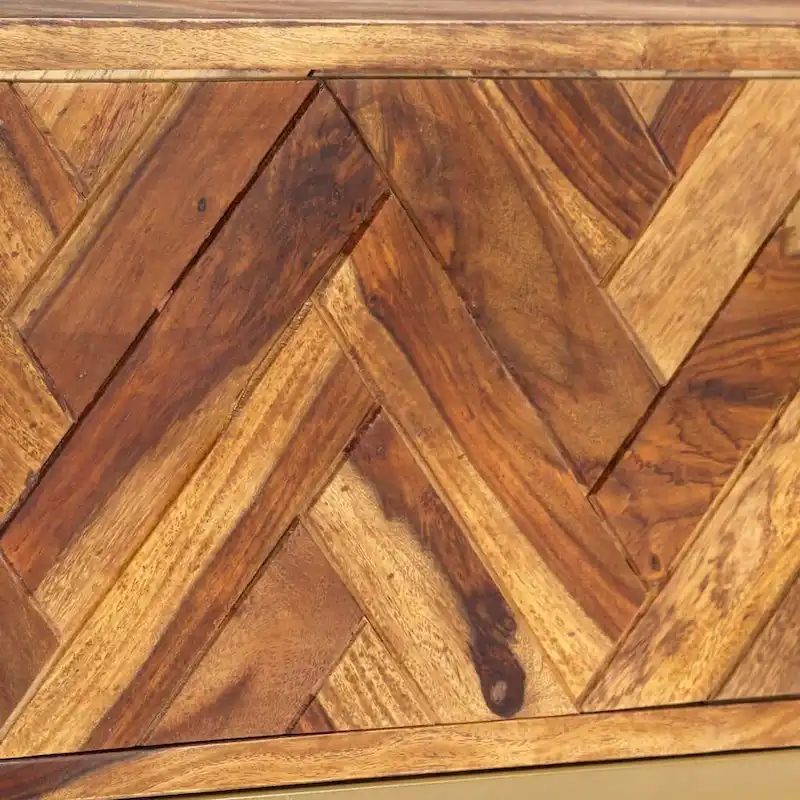 vidaXL TV Stand 55.1x11.8x17.7 Solid Wood Sheesham