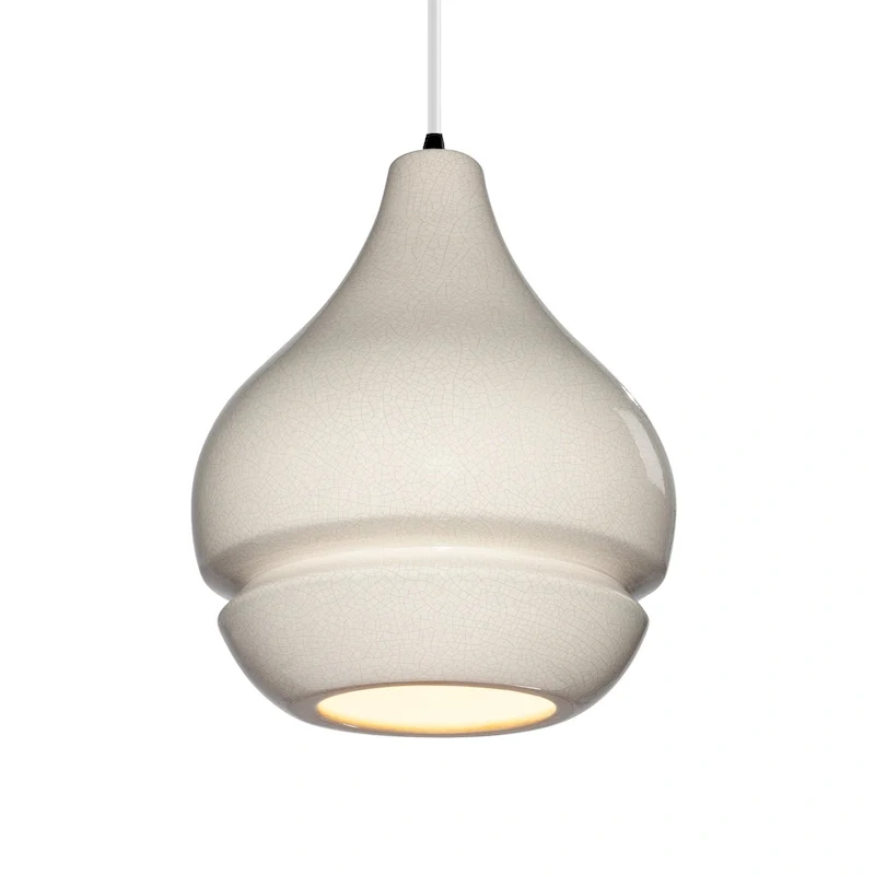 Carson Carrington Sallberg White Crackle Pendant - Matte Black, White Crackle, White