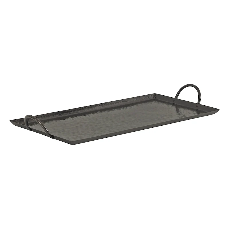 Kate and Laurel Sanzo Hammered Rectangle Metal Tray