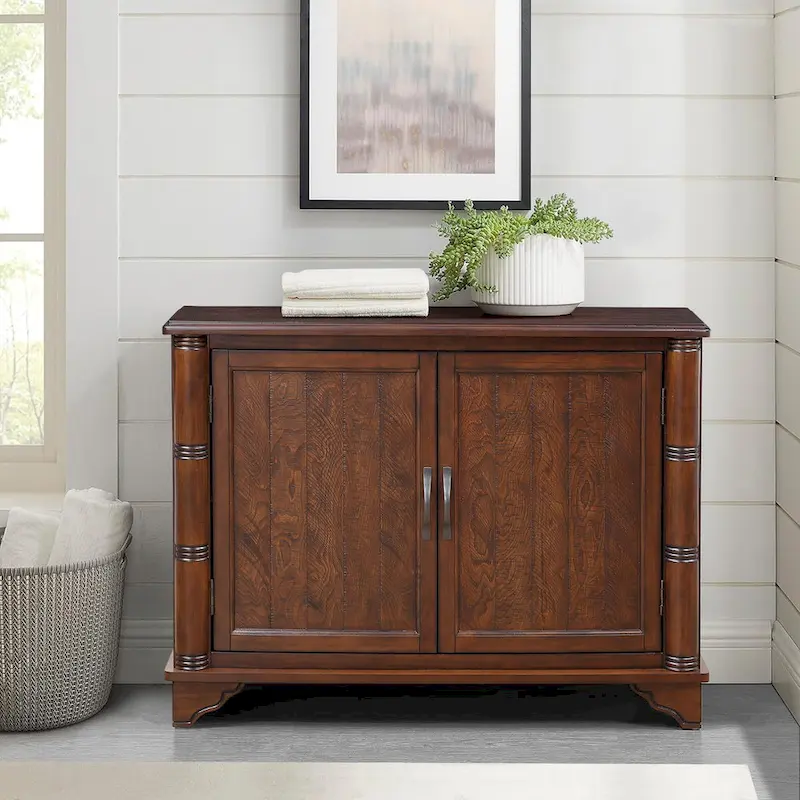 Mid Century 40 Sideboard Buffet Console Table with Adjustable Shelf