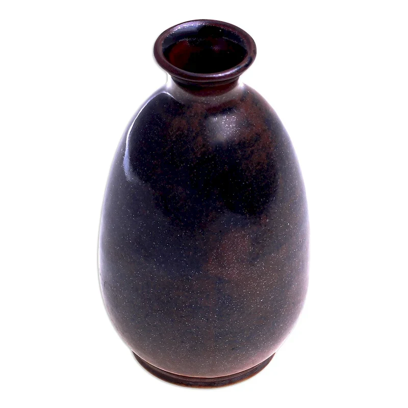 Novica Handmade Thai Rustic Ceramic Bud Vase