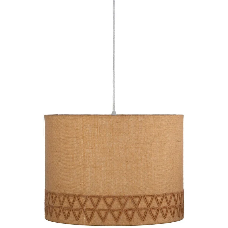 Artistic Weavers Calen Geometric Jute Drum Pendant - 12 H x 16 W x 16 D