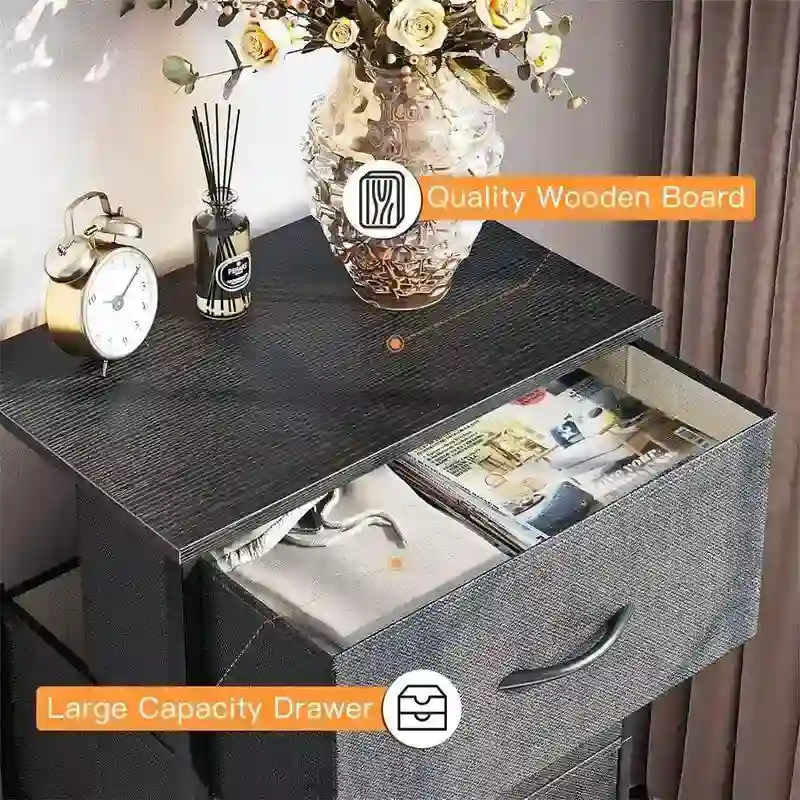 Small Dresser Chest of Drawers Fabric Dresser - 11.73D x 15.74W x 31.77H