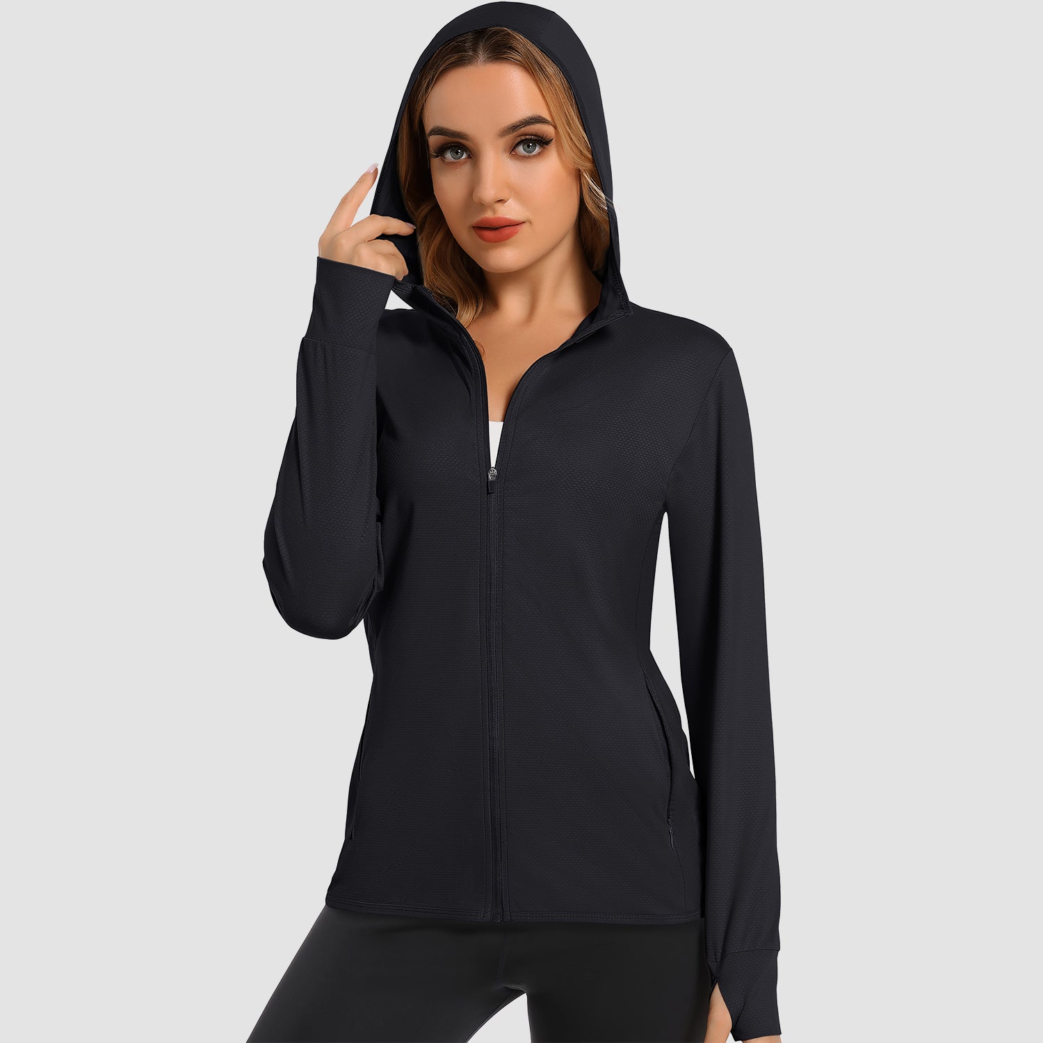 Women's UV Sun Protection Coat Shirts Long Sleeve Quick Dry Workout Hiking Athletic Jacket