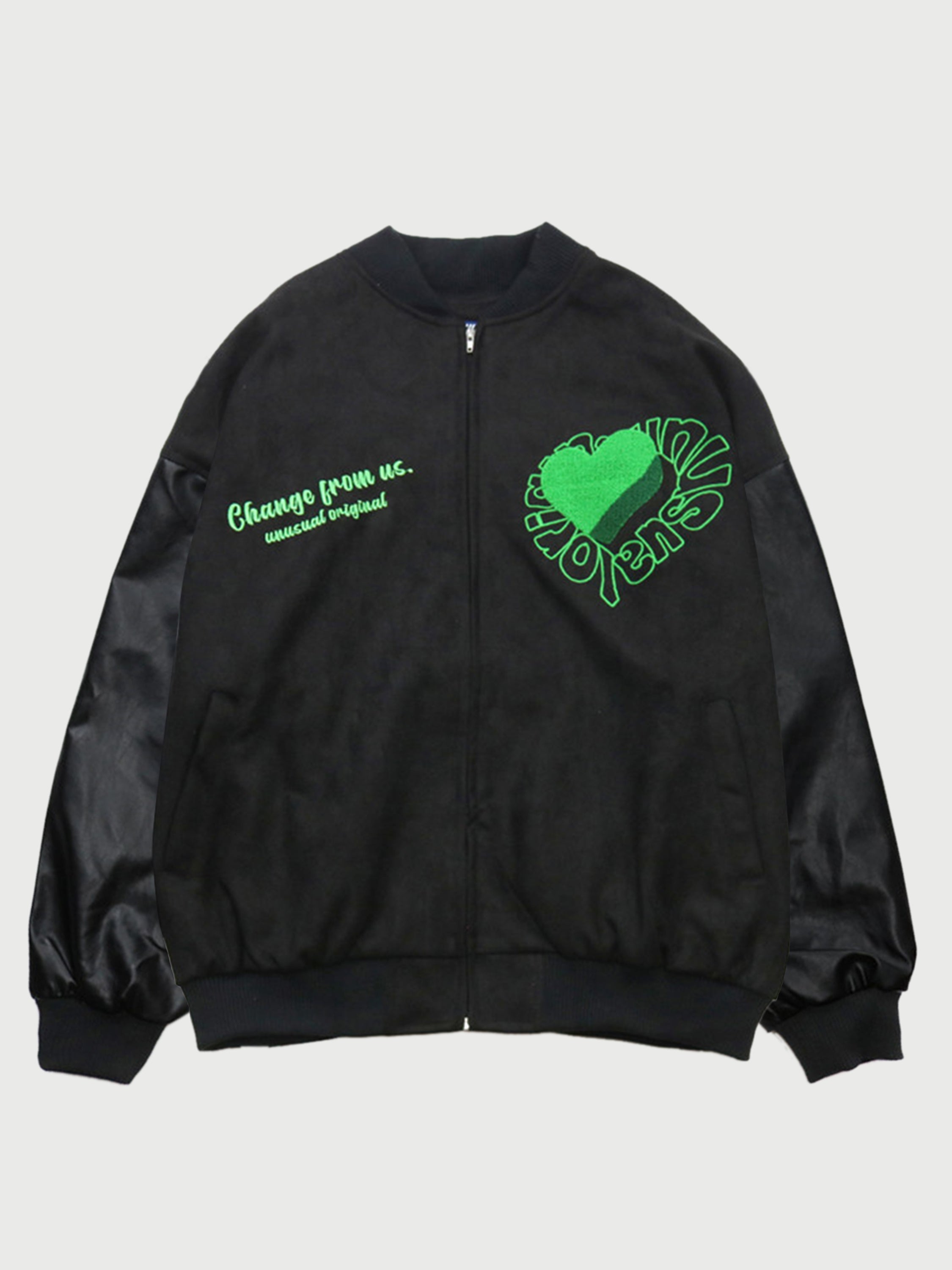 The Vimiaparty Heart Letter Embroidered Jacket