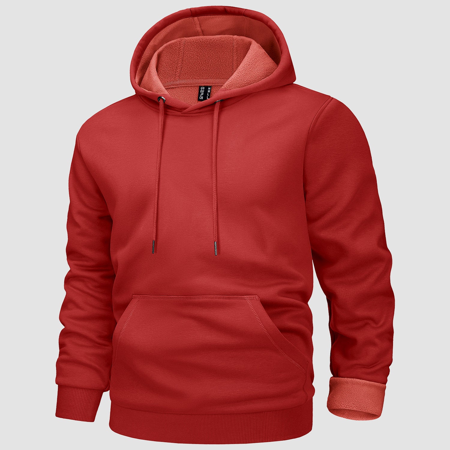 Men's Hoodies Fleece Lined Sweatshirts Casual Athletic Workout Pullover With Kanga Pocket