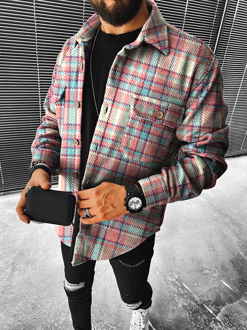Casual Fashion Check Texture Jacket