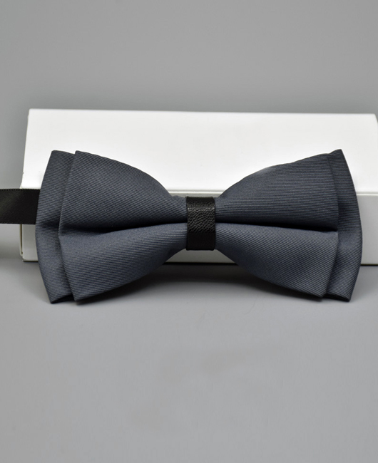 Business Plain Double Flat Bow Tie