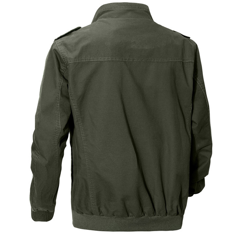 Men's Zip Pocket Military Cargo Jacket