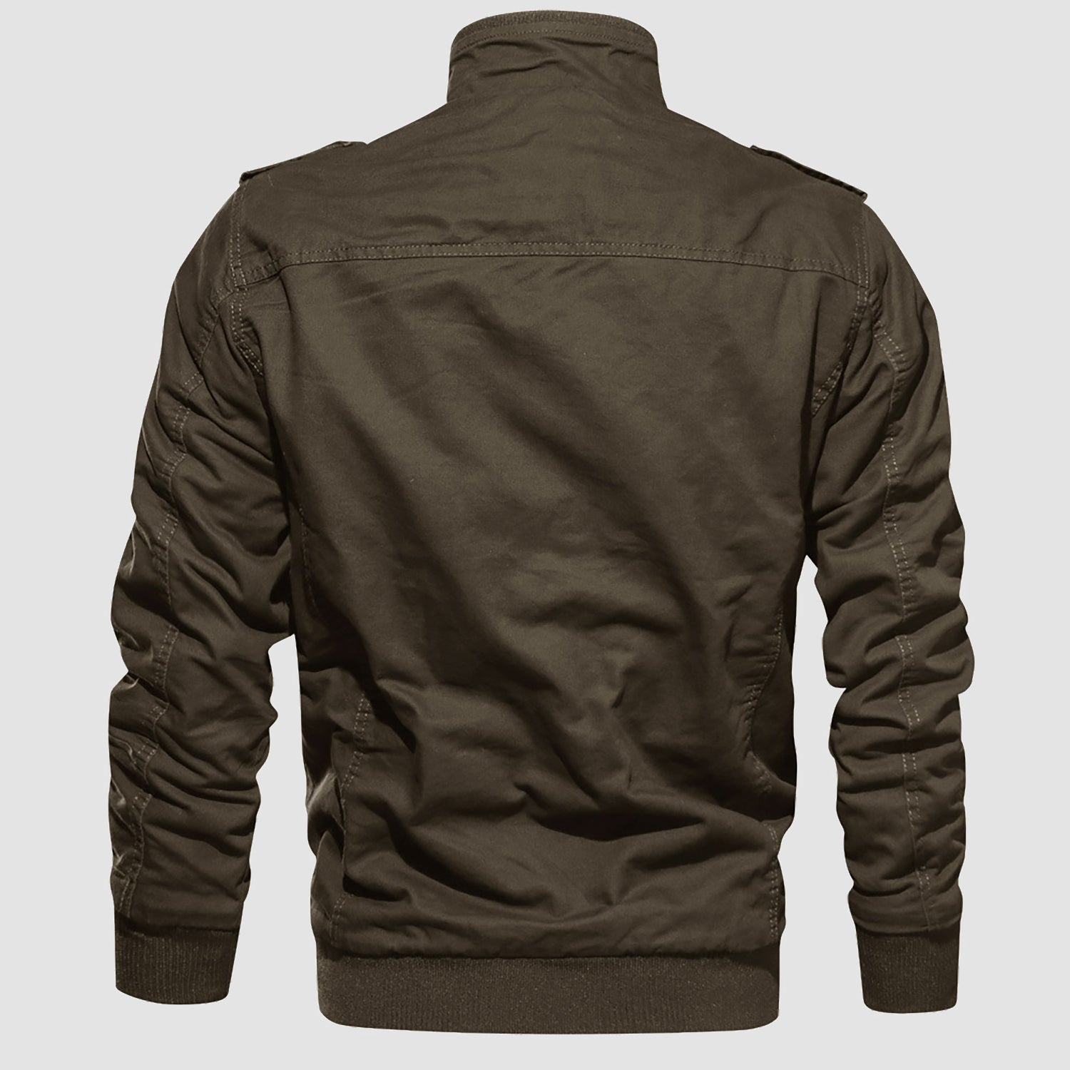 Men's Winter Cargo Jacket Military Pilot Coat Fleece Warm Stand Collar Tactical Jacket