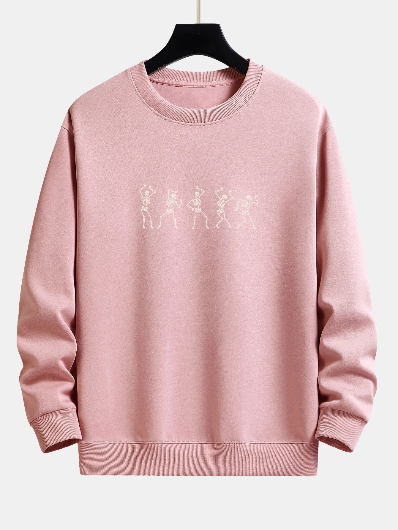 Dancing Skull Print Relax Fit Sweatshirt