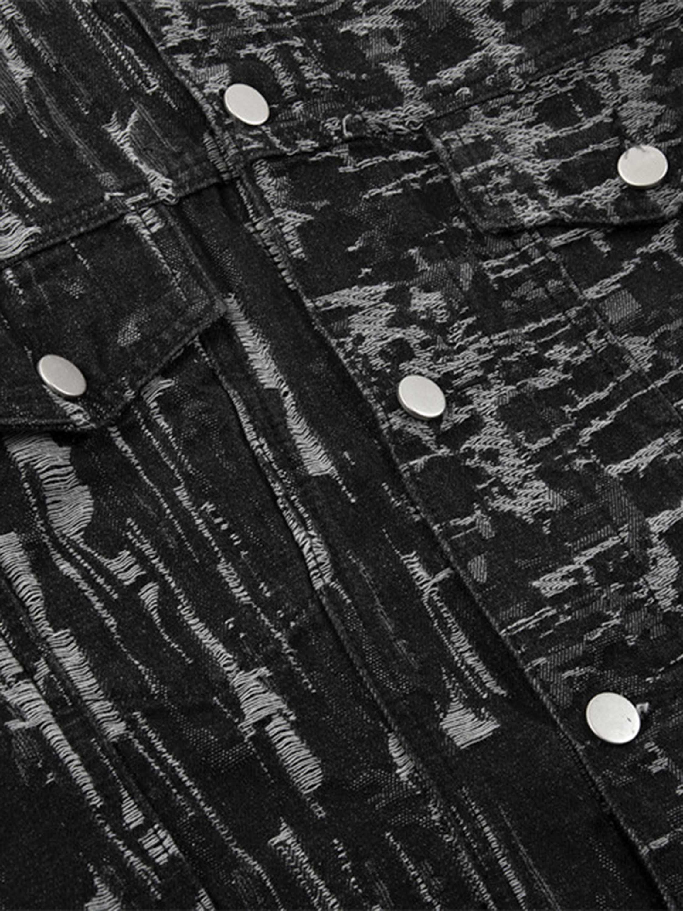 The Vimiaparty American Hip-hop Does Not Specify The Hole In The Denim Jacket