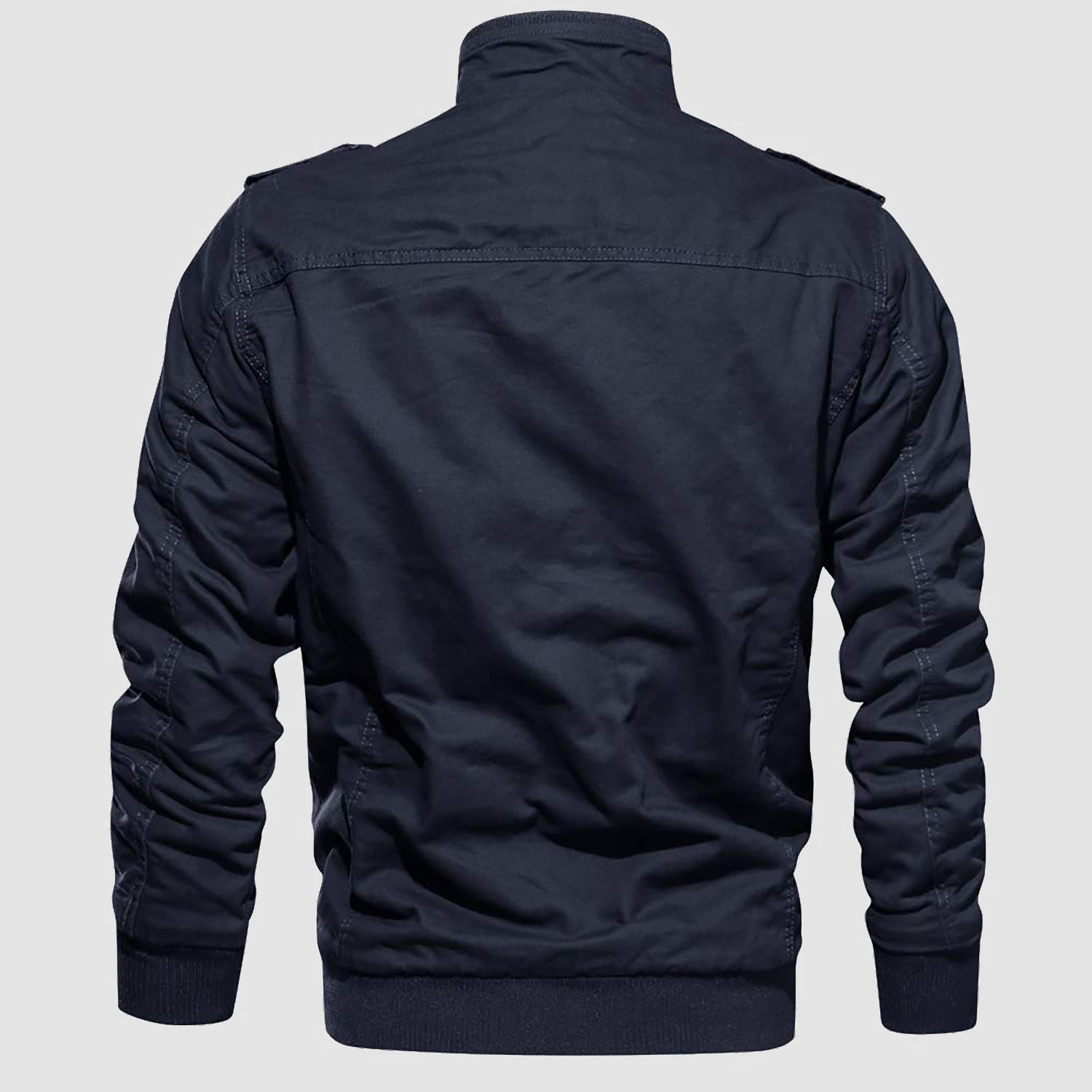 Men's Winter Cargo Jacket Military Pilot Coat Fleece Warm Stand Collar Tactical Jacket