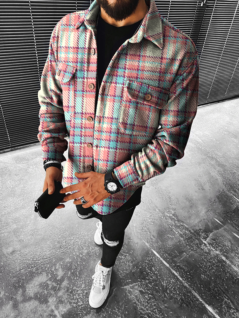 Casual Fashion Check Texture Jacket