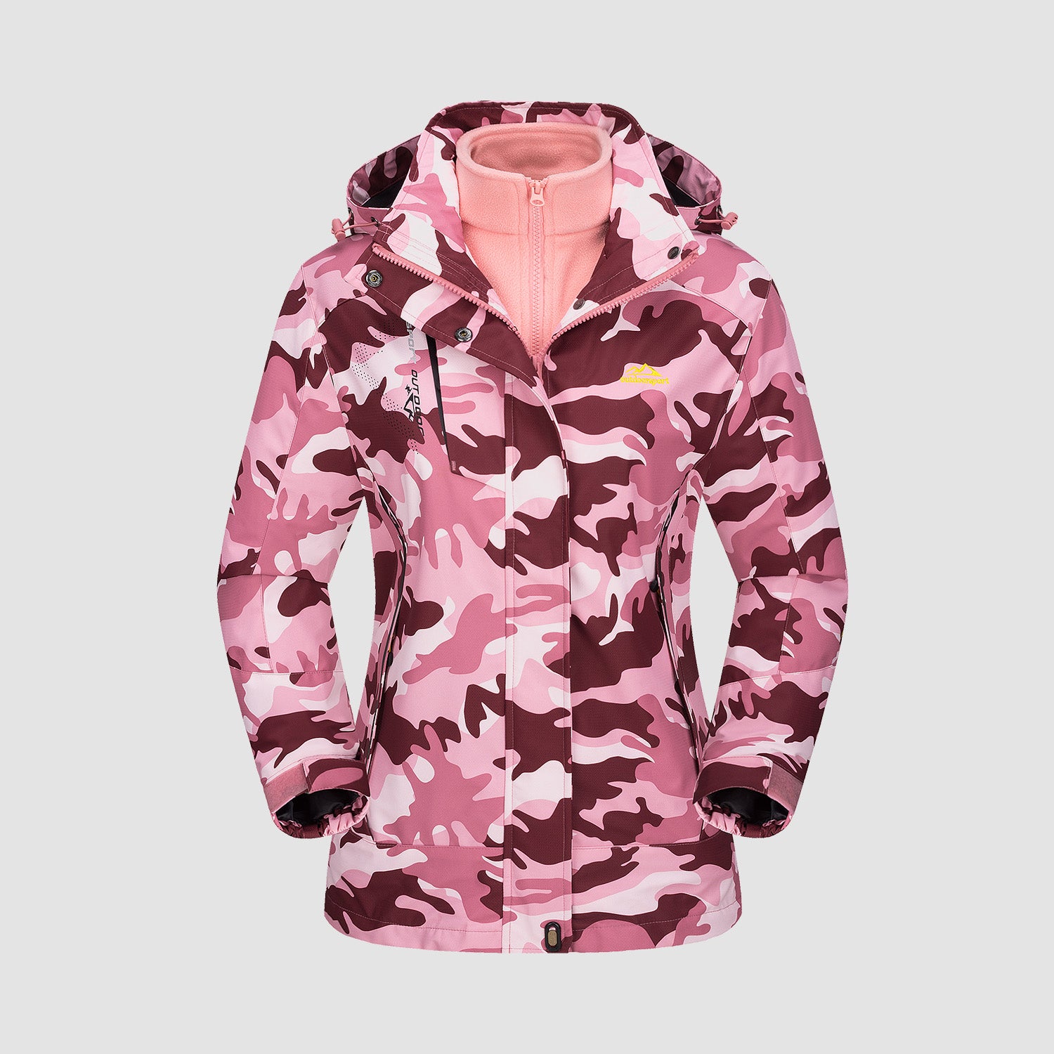 Women's Winter Coats 3-IN-1 Snow Ski Jacket Water Resistant Windproof Fleece Winter Jacket Parka